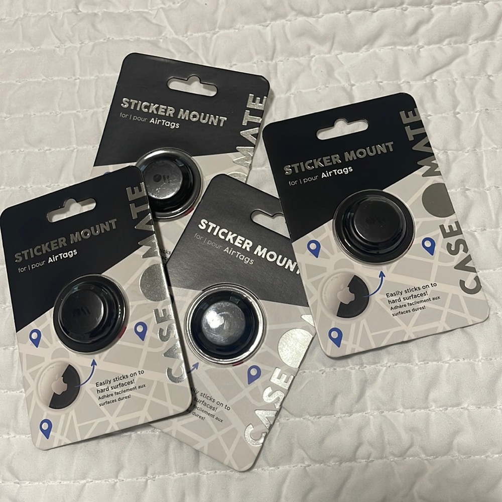 4 NEW Case-Mate AirTag Case Sticker Mount AirTag Case